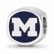 Michigan Wolverines Sterling Silver Logo Bead