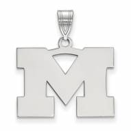 Michigan Wolverines Sterling Silver Medium Pendant