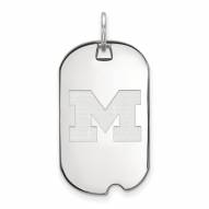 Michigan Wolverines Sterling Silver Small Dog Tag