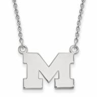 Michigan Wolverines Sterling Silver Small Pendant Necklace