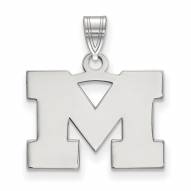 Michigan Wolverines Sterling Silver Small Pendant