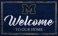 Michigan Wolverines Team Color Welcome Sign