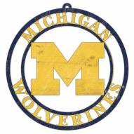 Michigan Wolverines Team Logo Cutout Door Hanger