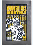 Michigan Wolverines Team Monthly 11" x 19" Framed Sign