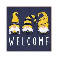 Michigan Wolverines Welcome Gnomes 10" x 10" Sign