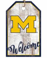 Michigan Wolverines Welcome Team Tag 11" x 19" Sign