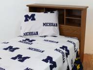 Michigan Wolverines White Bed Sheets