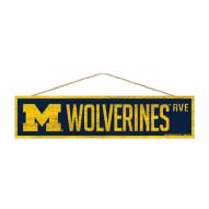 Michigan Wolverines Wood Avenue Sign