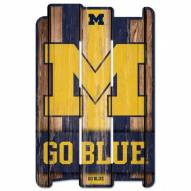 Michigan Wolverines Wood Fence Sign