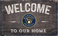 Milwaukee Brewers 11" x 19" Welcome to Our Home Sign