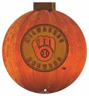 Milwaukee Brewers 12" Halloween Pumpkin Sign