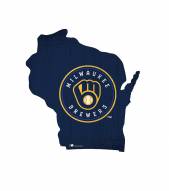 Milwaukee Brewers 12" Team Color Logo State Sign