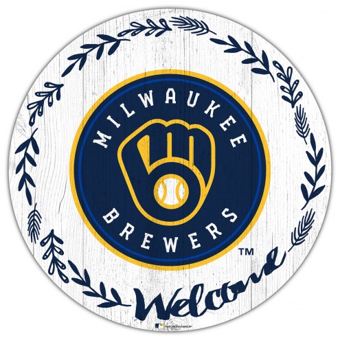 Milwaukee Brewers 12&quot; Welcome Circle Sign
