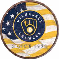 Milwaukee Brewers 16" Flag Barrel Top