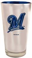 Milwaukee Brewers 16 oz. Electroplated Pint Glass