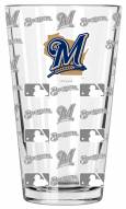Milwaukee Brewers 16 oz. Sandblasted Pint Glass