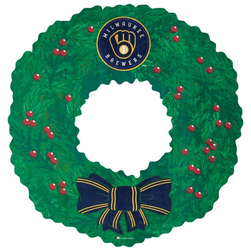 Milwaukee Brewers 16&quot; Team Wreath Sign