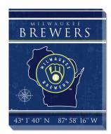 Milwaukee Brewers 16" x 20" Coordinates Canvas Print