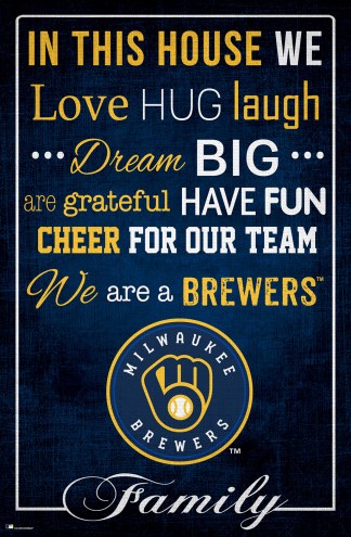 Milwaukee Brewers 17&quot; x 26&quot; In This House Sign