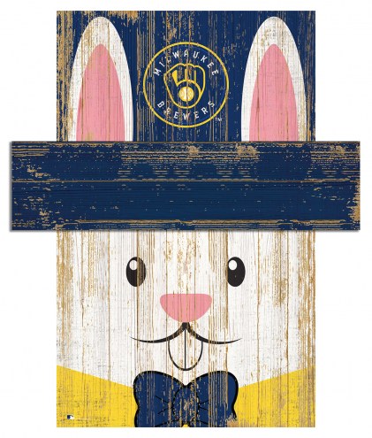 Milwaukee Brewers 19&quot; x 16&quot; Easter Bunny Head