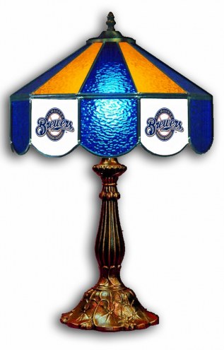 Milwaukee Brewers 21&quot; Glass Table Lamp