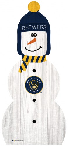 Milwaukee Brewers 31&quot; Snowman Leaner