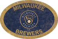 Milwaukee Brewers 46" Team Color Oval Sign