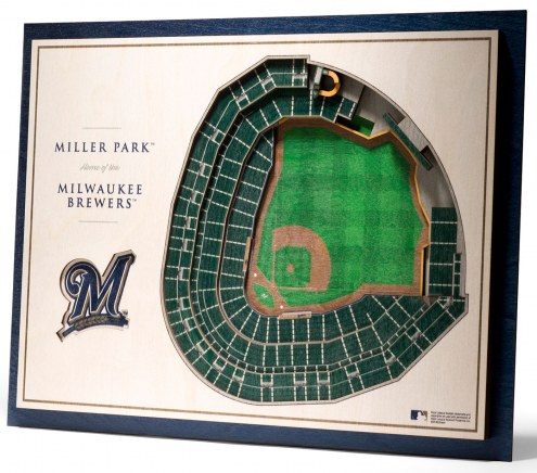 Milwaukee Brewers 5-Layer StadiumViews 3D Wall Art
