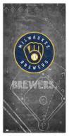 Milwaukee Brewers 6" x 12" Chalk Playbook Sign
