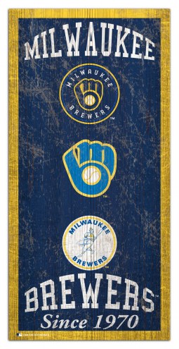 Milwaukee Brewers 6&quot; x 12&quot; Heritage Sign