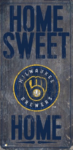 Milwaukee Brewers 6&quot; x 12&quot; Home Sweet Home Sign