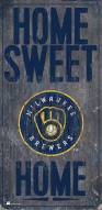 Milwaukee Brewers 6" x 12" Home Sweet Home Sign