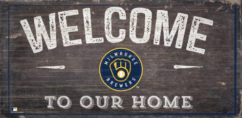 Milwaukee Brewers 6&quot; x 12&quot; Welcome Sign