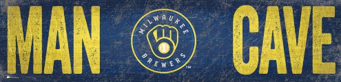 Milwaukee Brewers 6&quot; x 24&quot; Man Cave Sign