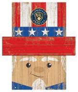 Milwaukee Brewers 6" x 5" Patriotic Head