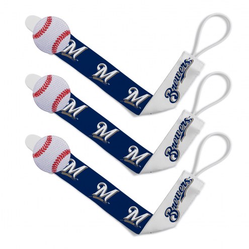 Milwaukee Brewers Baby Pacifier Clips