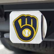 Milwaukee Brewers Chrome Color Hitch Cover