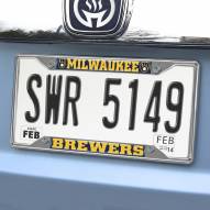 Milwaukee Brewers Chrome Metal License Plate Frame