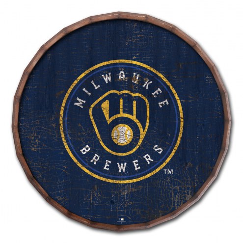 Milwaukee Brewers Cracked Color 16&quot; Barrel Top