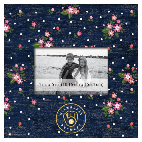 Milwaukee Brewers Floral 10&quot; x 10&quot; Picture Frame
