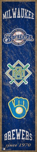 Milwaukee Brewers Heritage Banner Vertical Sign