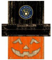 Milwaukee Brewers Pumpkin Head Sign