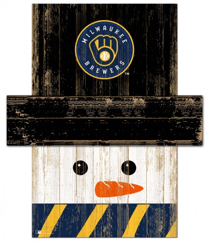 Milwaukee Brewers Snowman Head Sign