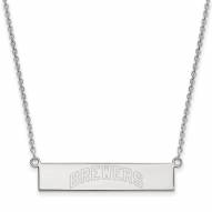 Milwaukee Brewers Sterling Silver Bar Necklace
