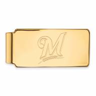 Milwaukee Brewers Sterling Silver Gold Plated Money Clip