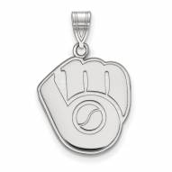 Milwaukee Brewers Sterling Silver Large Pendant