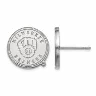 Milwaukee Brewers Sterling Silver Small Disc Earrings