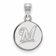 Milwaukee Brewers Sterling Silver Small Disc Pendant