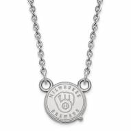 Milwaukee Brewers Sterling Silver Small Pendant Necklace