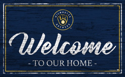 Milwaukee Brewers Team Color Welcome Sign
